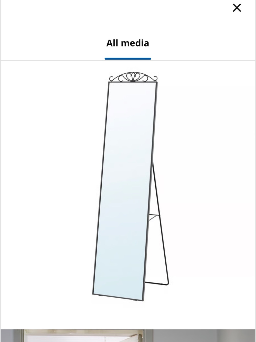 IKEA Full-Length Standing Mirror in Black
